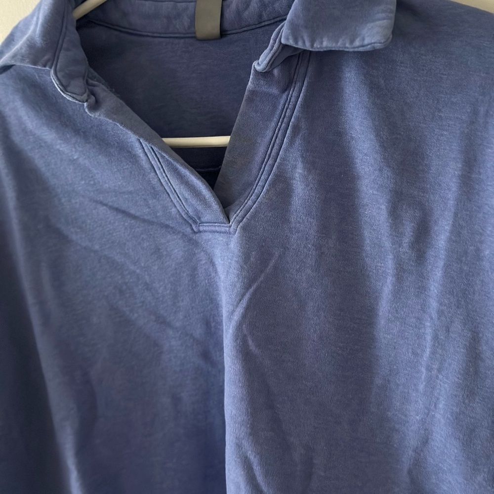 Blue Collared Sweatshirt - Picture 2 of 3